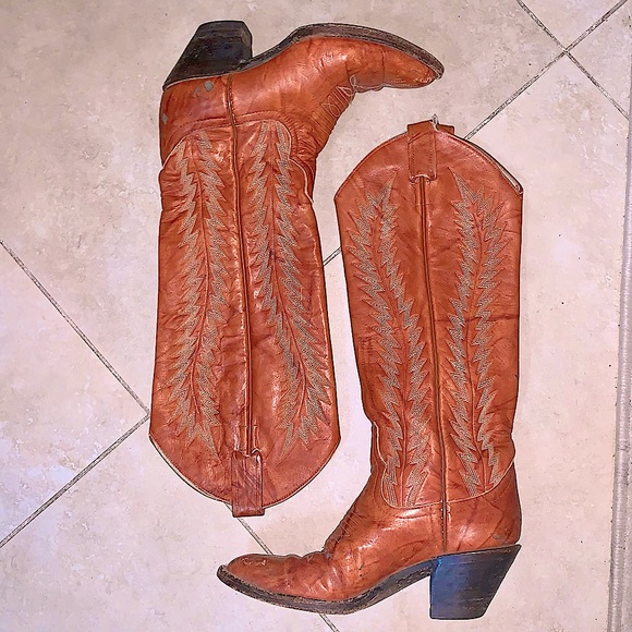 Larry Mahan Women's Vintage Authentic and Rare Cowboy Western Boots Sz 5.5 - Picture 3 of 13